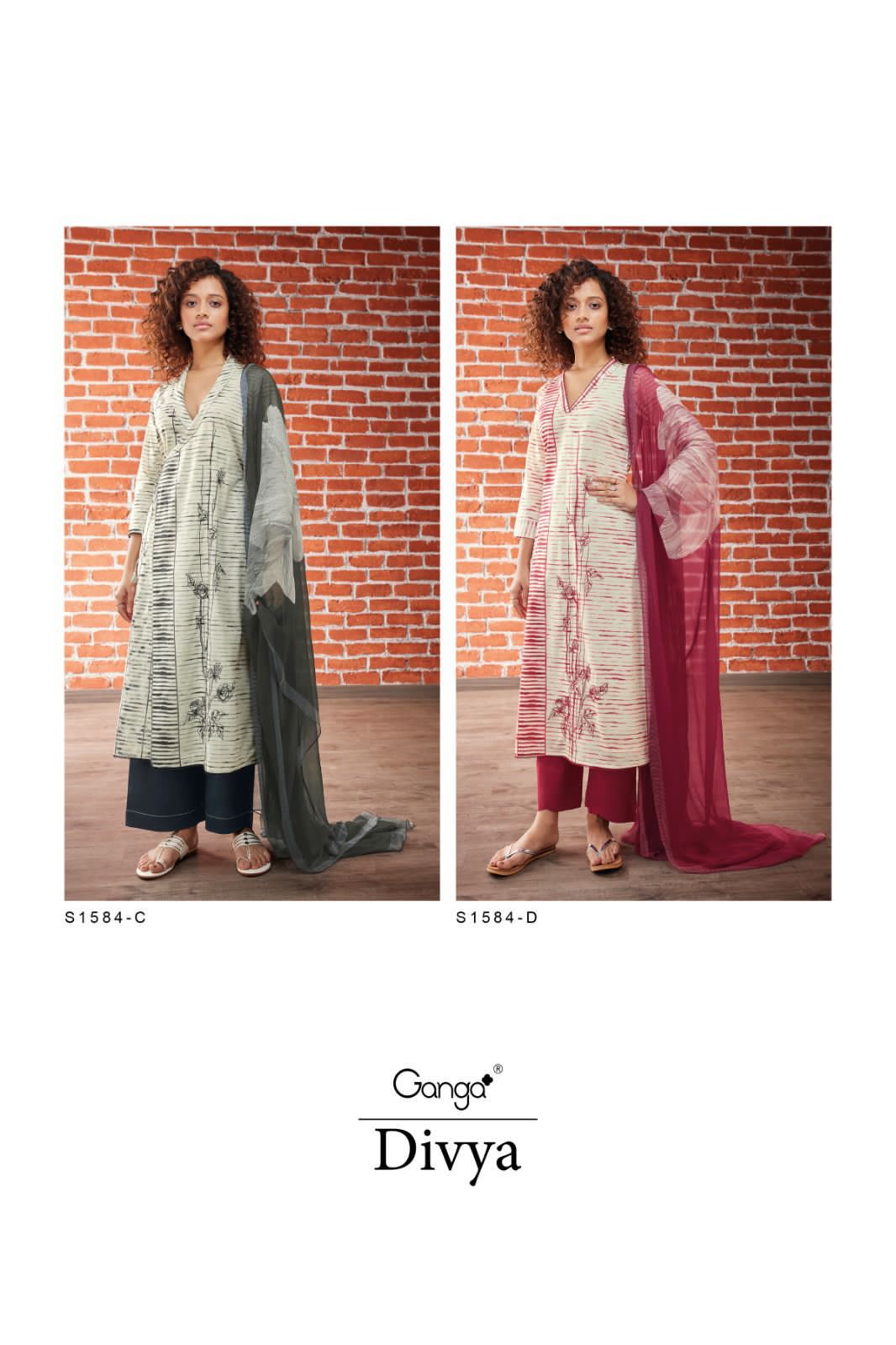 Ganga Divya S1584 Wholesale Printed Cotton Salwar Kameez